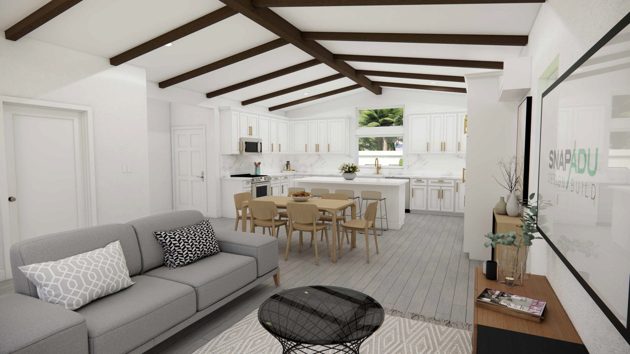 Snap ADU Rancho Santa Fe Rancho La Cima Drive Custom 1199 sqft 2BR 2BA Rendering Interior V2 1