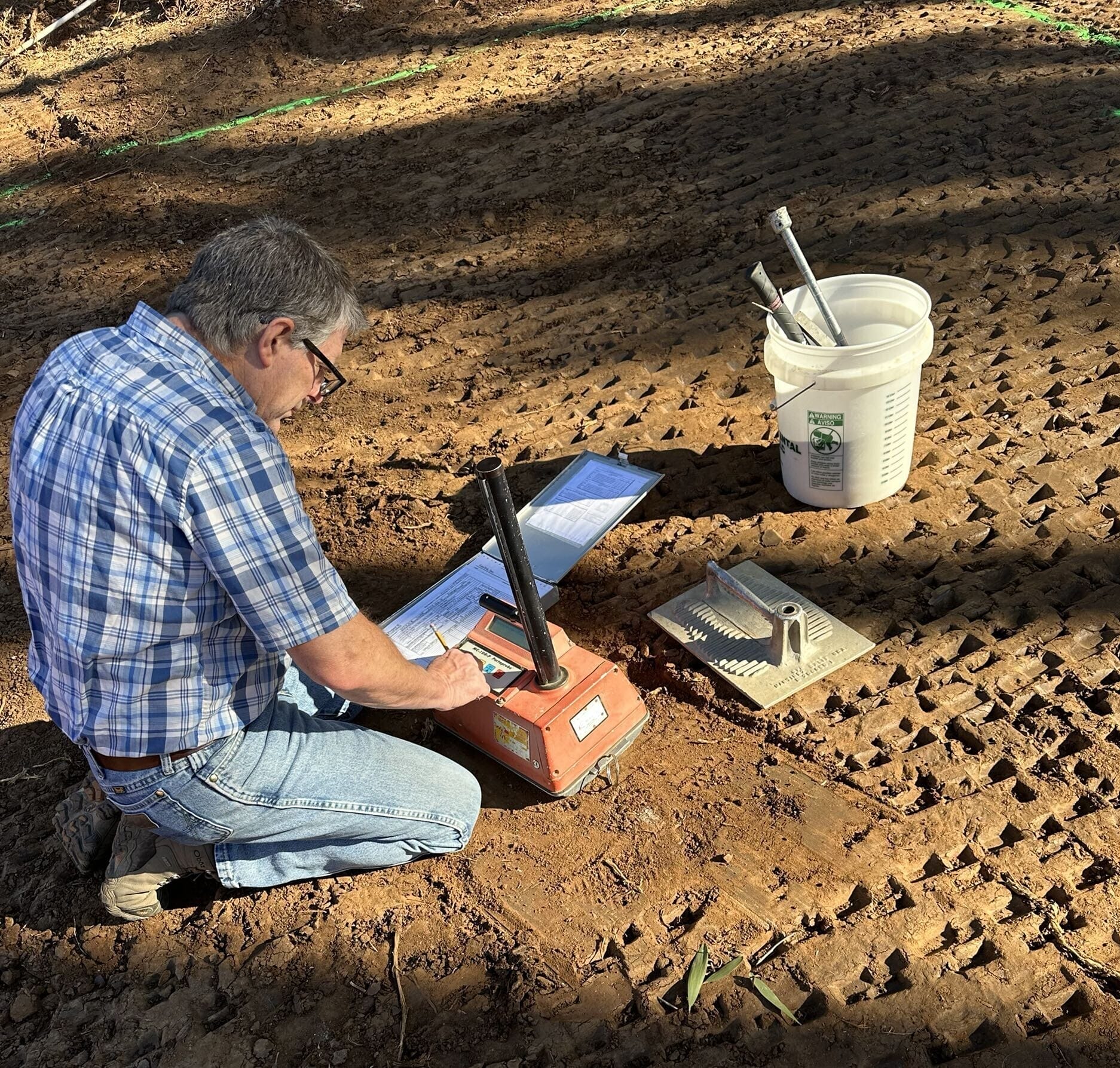 Soils report testing geotechnical engineer for ADU dirt equipment